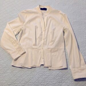 Piazza Sempione peplum button down blouse. Size 8.